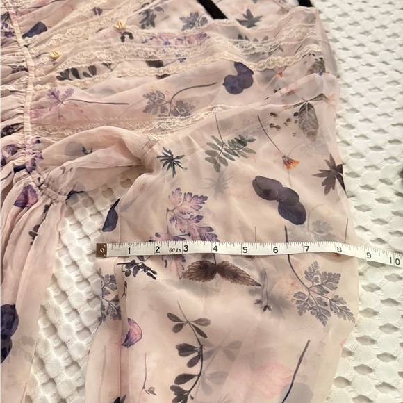 POL Floral Long Sleeve Chiffon Dress in Pink/Purple - Picture 11 of 12